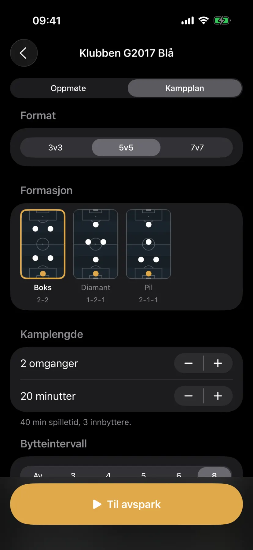 Kampdagen-appen: kampplanen for cupen